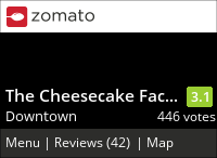 Cheesecake Factory on Urbanspoon