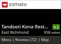 Tandoori Kona Restaurant on Urbanspoon