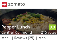 Pepper Lunch Canada on Urbanspoon