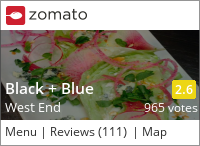 Black + Blue on Urbanspoon
